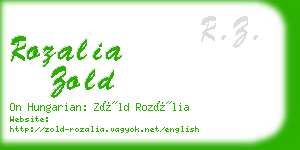 rozalia zold business card